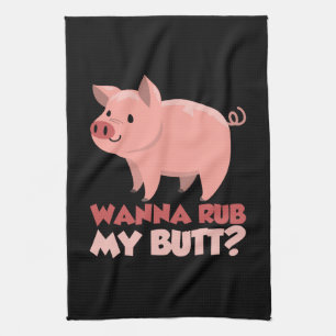 BBQ - Wanna Rub My Butt Kitchen Towel