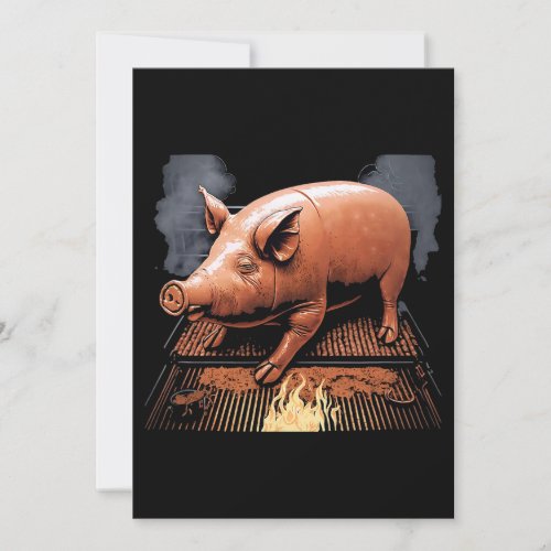 BBQ Whole Hog Barbecue Pig Roaster Meat Grilling P Invitation