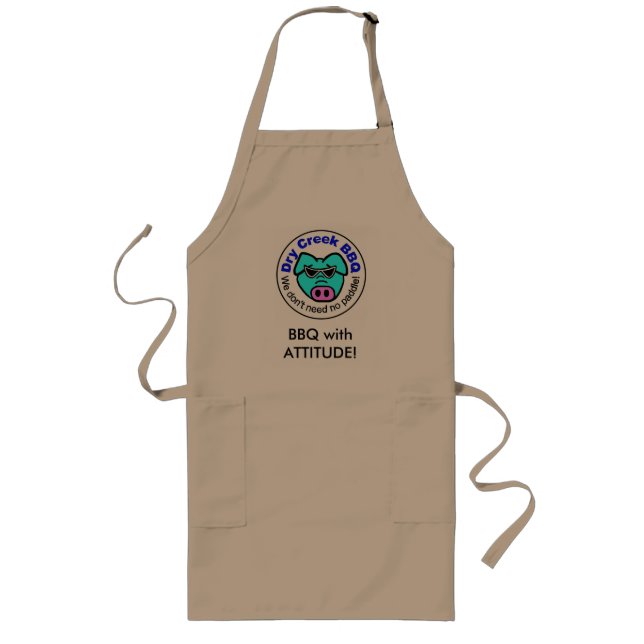 BBQ with ATTITUDE! Long Apron (Front)