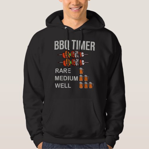 BBQimer  Chef Beer Alcoholmoked Meat Grill Barbecu Hoodie