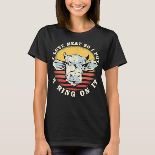 BBQmoke Ring I Love Meatmoking Brisket Vintagemoke T_Shirt