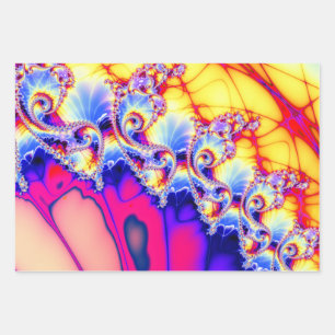 BBQSHOES™ Psychedelic Fractal Wrapping Paper Sheets
