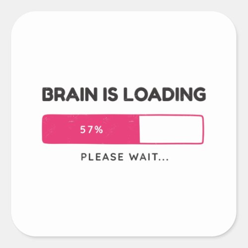 BBrain is loading please wait Square Sticker