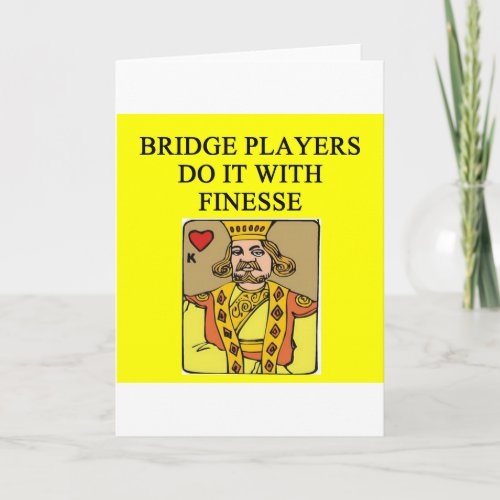 Bbridge player joke card