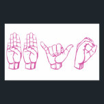 BBYO ASL RECTANGULAR STICKER<br><div class="desc">Hey Zazzle friends! Let's get social! Check out the links ❤️ Like & #Followme *#MadEDesigns* www.etsy.com/shop/MadEDesignsStudio www.instagram.com/madedesignsstudio www.facebook.com/MadEDesignsStudio www.pinterest.com/madedesigns www.twitter.com/MadEDesignsStud www.madedesigns.polyvore.com www.redbubble.com/people/MadEDesigns www.zazzle.com/MadEDesigns I'd love to see your photos! Show me your purchase! Tag me on insta @madedesignsstudio *#MadEDesigns* BBYO ~ AZA & BBG Be a Gamechanger! Display the BBYO Movement...</div>