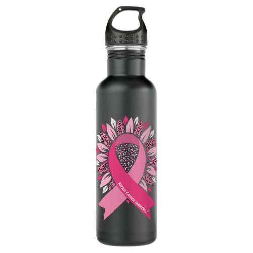BC Awesome Breast Cancer Awareness Shirt Pink Ribb Stainless Steel Water Bottle