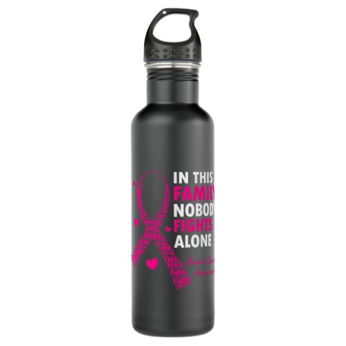 BC Breast Cancer Awareness for Family Breast Cance Stainless Steel Water Bottle