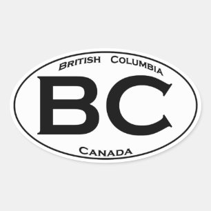 BC (British Columbia) Oval Logo Sticker