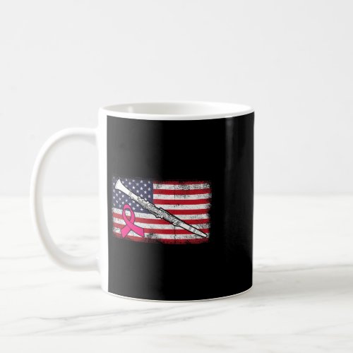 BC Clarinet American Flag Breast Cancer Awareness  Coffee Mug