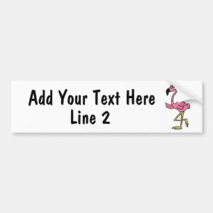 BC- Custom Pink Flamingo Bumper Sticker