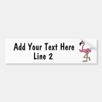 Bc- Custom Pink Flamingo Bumper Sticker by inspirationrocks at Zazzle
