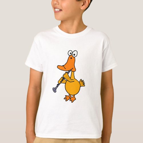 BC_ Duck Playing the Clarinet T_Shirt