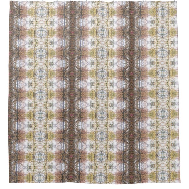BC Fall Trees Ikat Shower Curtain (Front)