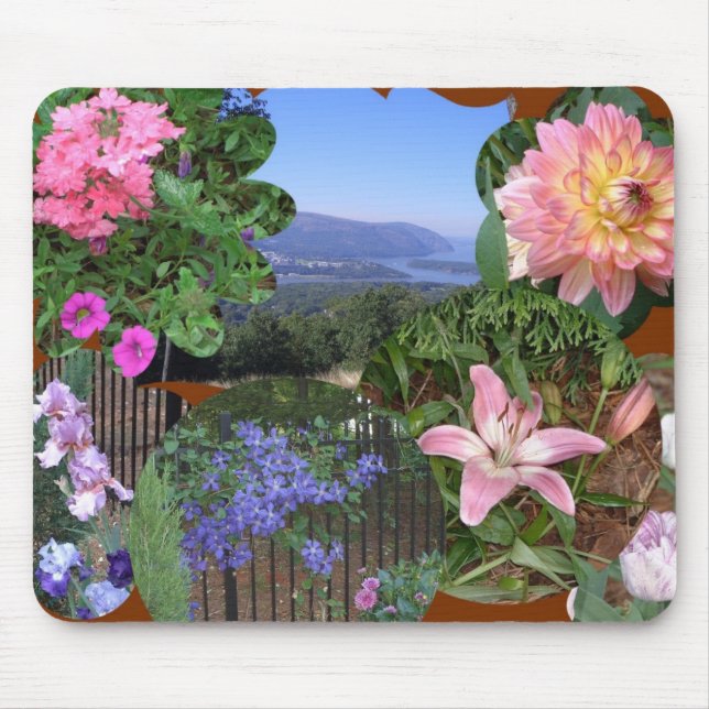 BC- Fun Floral Collage Mouse Pad (Front)