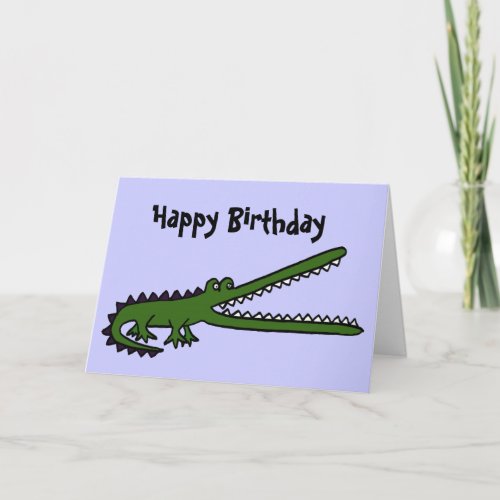 BC_ Funny Crocodile Birthday Card