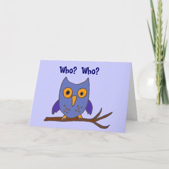 BC- Funny Owl Birthday Card (Front)