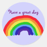 Bc- Have A Great Day Rainbow Sticker at Zazzle