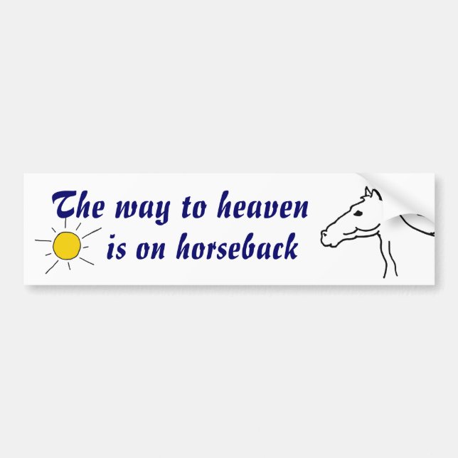 BC- Heaven Horseback Bumper sticker (Front)