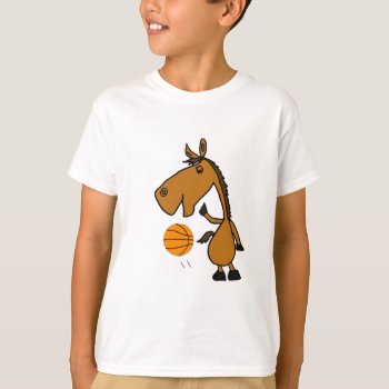 Bc- Horse Playing Basketball Shirt by inspirationrocks at Zazzle