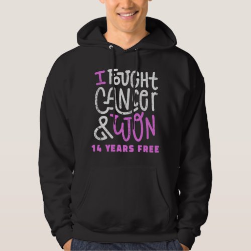 BC I Fought And I Won 14 Year Free Breast Cancer A Hoodie
