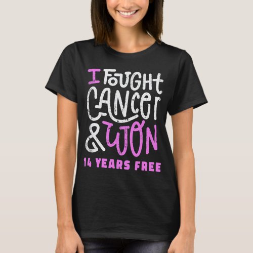 BC I Fought And I Won 14 Year Free Breast Cancer A T_Shirt