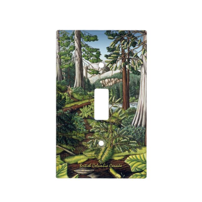 BC Landscape Art Light Switch Cover Old Growth  (Front)