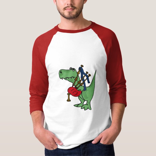 BC- T-rex Playing the Bagpipes T-shirt (Front)