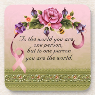 BCA Plastic coasters/cork back - set of 6 Drink Coaster