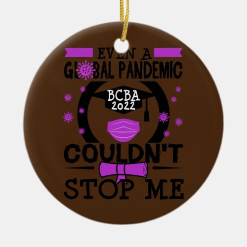 BCBA 2022 Graduation ABA Therapist Autism Therapy Ceramic Ornament