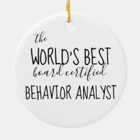 BCBA, Behavior Analyst, BCBA gifts, ABA Ceramic Ornament