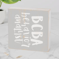 BCBA Christmas, ABA Gifts, Behavior Analyst, Wooden Box Sign, Zazzle