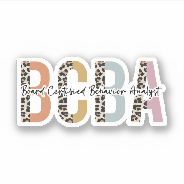 BCBA Board Certified Behavior Analyst Gifts Sticker (Front)