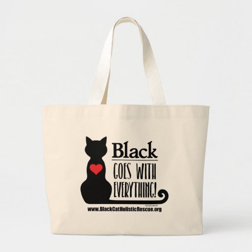 BCHR Black Goes With Everything Jumbo Tote