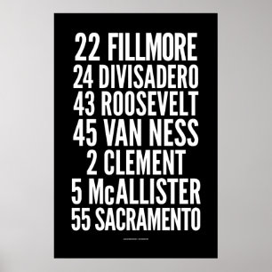 BCL Vintage Classic San Francisco Scroll Poster