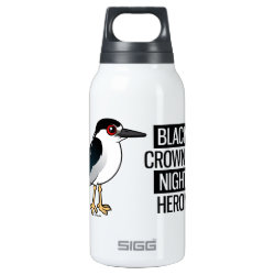 Black-crowned Night Heron with Black & White Text SIGG Thermo Bottle (0.5L)
