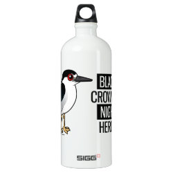 Black-crowned Night Heron with Black & White Text SIGG Traveller Water Bottle (0.6L)