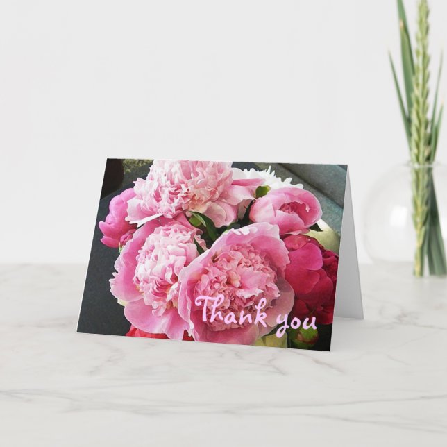 BD- Peony Floral Thank you card (Front)