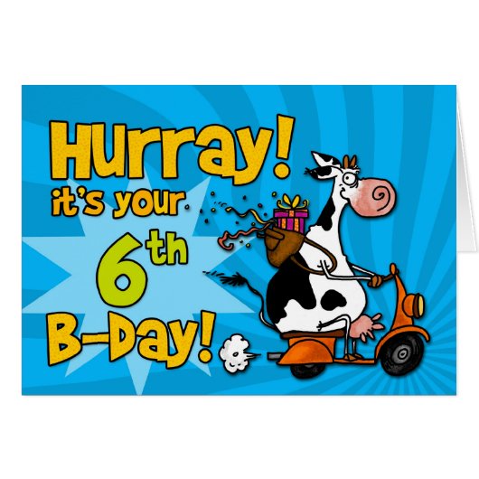 bd scooter cow - 6 cards (Front Horizontal)
