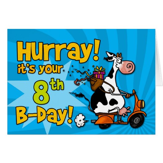 bd scooter cow - 8 cards (Front Horizontal)