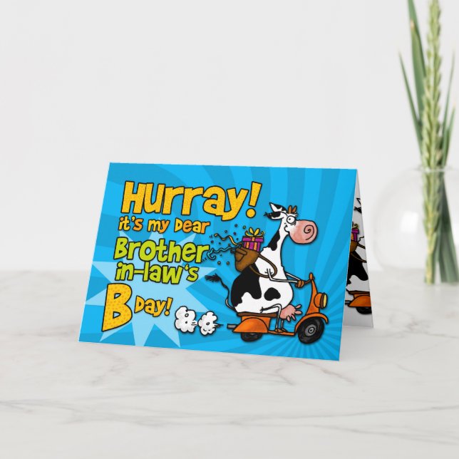 bd scooter cow - brother-in-law card (Front)