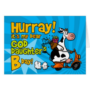 bd scooter cow - goddaughter cards