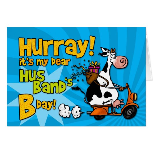 bd scooter cow - husband cards (Front Horizontal)