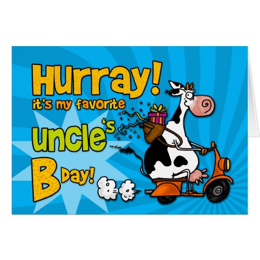 bd scooter cow - uncle cards (Front Horizontal)