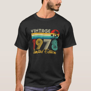 Bday 44 Year Old Vintage 1978 Limited Edition 44th T-Shirt