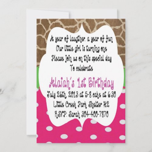 bday personalized invitation