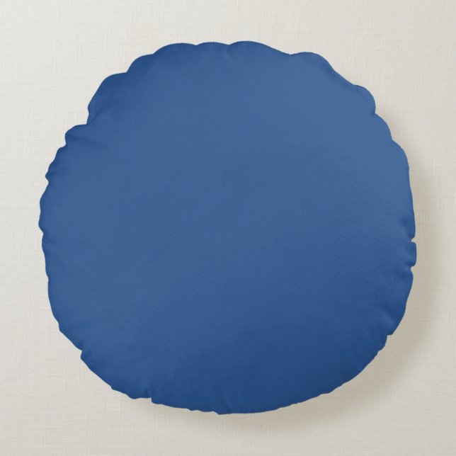  B'dazzled blue (solid color)  Round Pillow (Front)