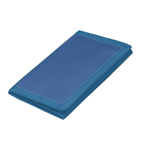  Bdazzled blue solid color  Trifold Wallet