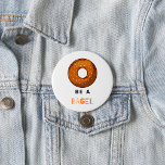 Be a Bagel Funny Food Pun Bagel Lover Design  Button<br><div class="desc">Add a fun touch to your outfit or accessories with this “Be a Bagel” button. Featuring a playful bagel illustration and a witty pun, this button is perfect for food lovers, brunch enthusiasts, and anyone who enjoys quirky designs. Made from high-quality materials with a secure pin-back, it’s great for decorating...</div>