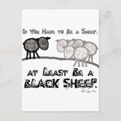Be A Black Sheep 2 Postcard