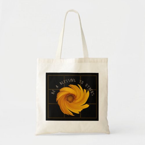 Be A Blessing To Others Sunflower Design Tote Bag